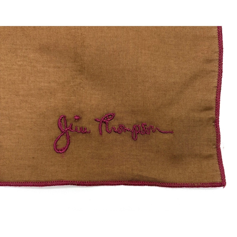 Jim Thompson 100% Cotton Gold Napkin Handkerchief Pocket Square